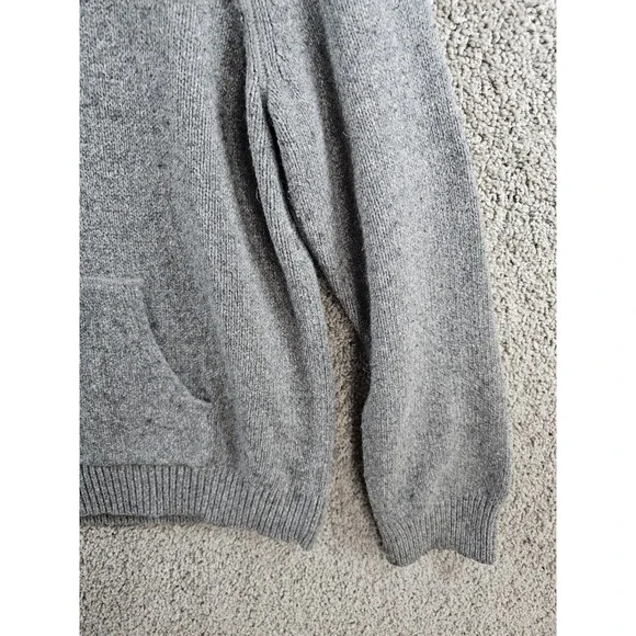 GAP Hoodie Gray Alpaca Blend Knit Long Sleeve Drawstring 2008 Holiday Mens XL - Picture 3 of 16